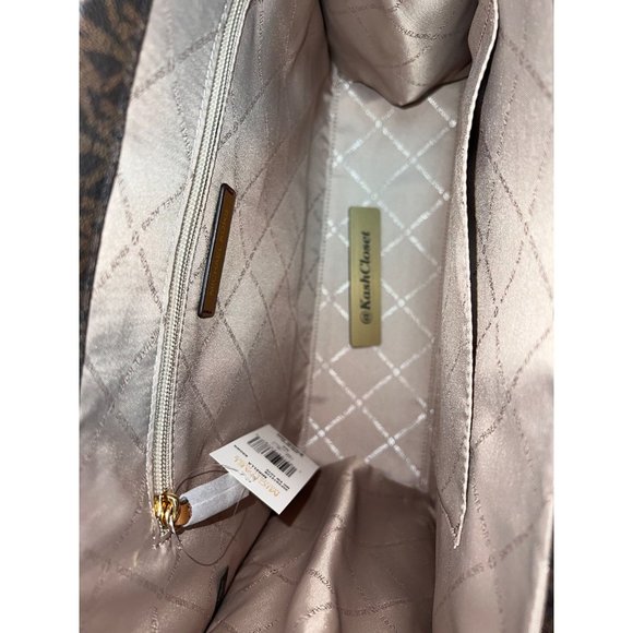 Michael Kors MK Mirella Medium EW Tote - Brown Multi - Picture 5 of 9